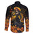 Day of Dead Lady Family Matching Puletasi Dress and Hawaiian Shirt Sugar Skull Field Marigold Lady - Wonder Print Shop