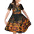 Day of Dead Lady Family Matching Short Sleeve Bodycon Dress and Hawaiian Shirt Sugar Skull Field Marigold Lady - Wonder Print Shop