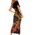 Day of Dead Lady Family Matching Short Sleeve Bodycon Dress and Hawaiian Shirt Sugar Skull Field Marigold Lady - Wonder Print Shop