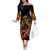Day of Dead Lady Off The Shoulder Long Sleeve Dress Sugar Skull Field Marigold Lady - Wonder Print Shop