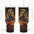 Day of Dead Lady Tumbler With Handle Sugar Skull Field Marigold Lady - Wonder Print Shop