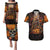 Day of Dead Festival Couples Matching Puletasi Dress and Hawaiian Shirt Sugar Skull Party Family - Wonder Print Shop
