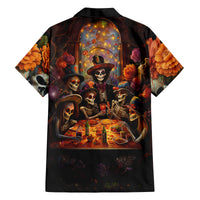 Day of Dead Festival Family Matching Off Shoulder Maxi Dress and Hawaiian Shirt Sugar Skull Party Family - Wonder Print Shop