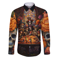 Day of Dead Festival Family Matching Puletasi Dress and Hawaiian Shirt Sugar Skull Party Family - Wonder Print Shop