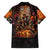 Day of Dead Festival Family Matching Short Sleeve Bodycon Dress and Hawaiian Shirt Sugar Skull Party Family - Wonder Print Shop