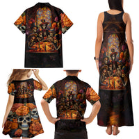 Day of Dead Festival Family Matching Tank Maxi Dress and Hawaiian Shirt Sugar Skull Party Family - Wonder Print Shop