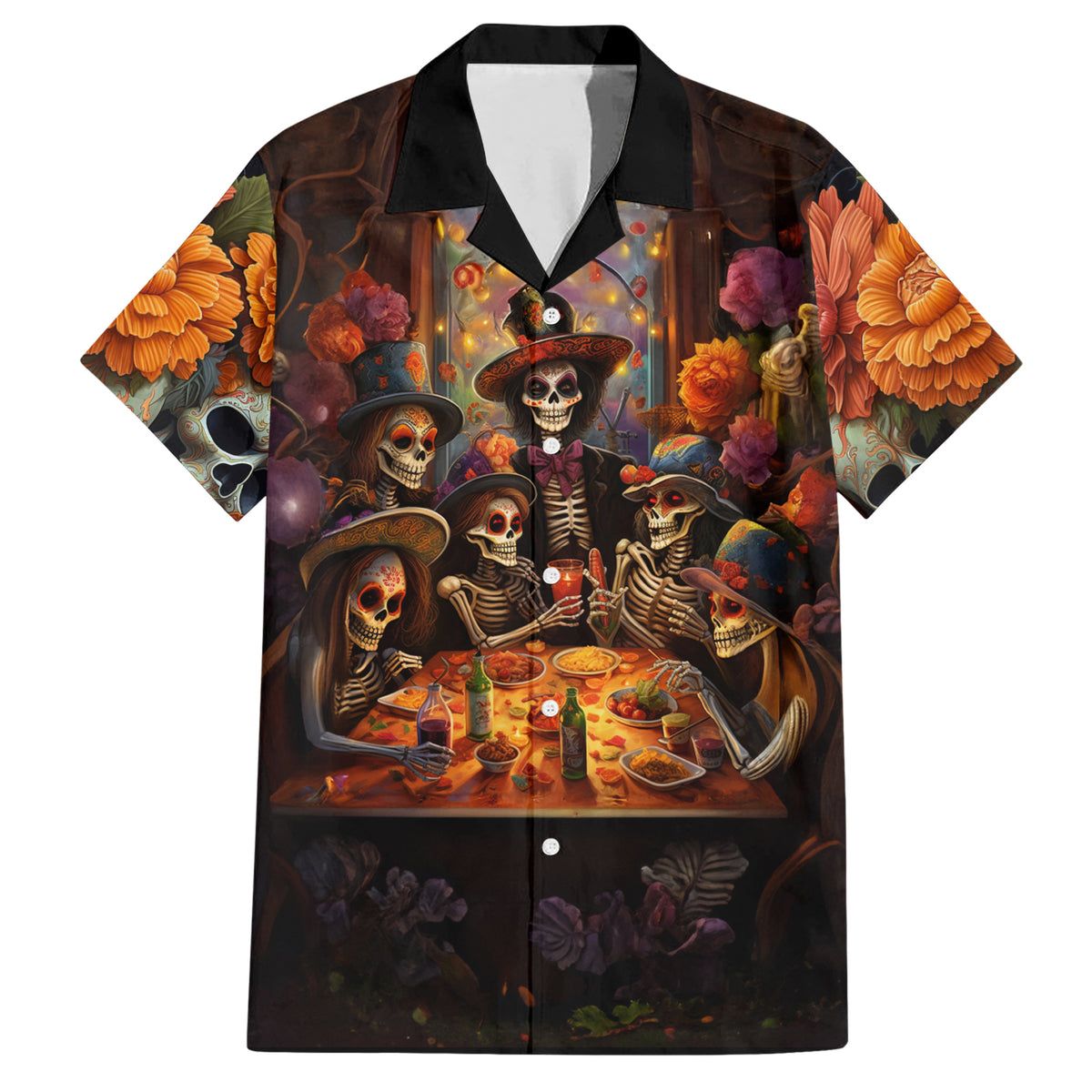 Day of Dead Festival Hawaiian Shirt Sugar Skull Party Family - Wonder Print Shop