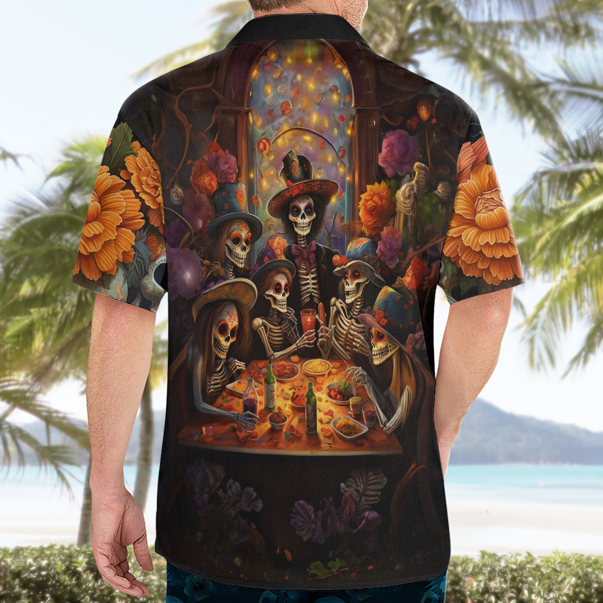 Day of Dead Festival Hawaiian Shirt Sugar Skull Party Family - Wonder Print Shop