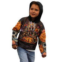 Day of Dead Festival Kid Hoodie Sugar Skull Party Family - Wonder Print Shop