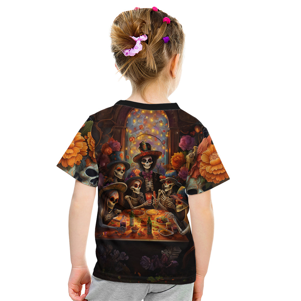Day of Dead Festival Kid T Shirt Sugar Skull Party Family - Wonder Print Shop