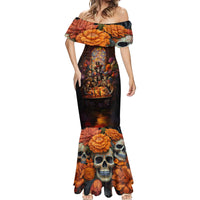 Day of Dead Festival Mermaid Dress Sugar Skull Party Family - Wonder Print Shop