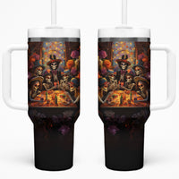 Day of Dead Festival Tumbler With Handle Sugar Skull Party Family - Wonder Print Shop