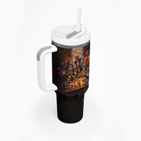 Day of Dead Festival Tumbler With Handle Sugar Skull Party Family - Wonder Print Shop