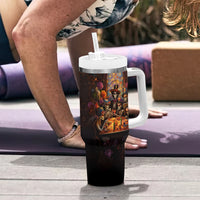 Day of Dead Festival Tumbler With Handle Sugar Skull Party Family - Wonder Print Shop