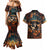 Day of Dead Skull Couples Matching Mermaid Dress and Hawaiian Shirt Sugar Skull Musican - Wonder Print Shop