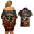 Day of Dead Skull Couples Matching Off Shoulder Short Dress and Hawaiian Shirt Sugar Skull Musican - Wonder Print Shop