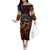 Day of Dead Skull Family Matching Off Shoulder Long Sleeve Dress and Hawaiian Shirt Sugar Skull Musican - Wonder Print Shop