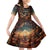 Day of Dead Skull Family Matching Off Shoulder Short Dress and Hawaiian Shirt Sugar Skull Musican - Wonder Print Shop