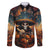 Day of Dead Skull Family Matching Short Sleeve Bodycon Dress and Hawaiian Shirt Sugar Skull Musican - Wonder Print Shop