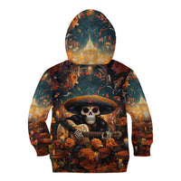 Day of Dead Skull Kid Hoodie Sugar Skull Musican - Wonder Print Shop