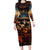 Day of Dead Skull Long Sleeve Bodycon Dress Sugar Skull Musican - Wonder Print Shop