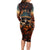 Day of Dead Skull Long Sleeve Bodycon Dress Sugar Skull Musican - Wonder Print Shop