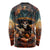 Day of Dead Skull Long Sleeve Shirt Sugar Skull Musican - Wonder Print Shop