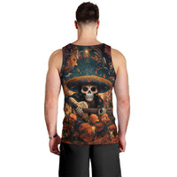 Day of Dead Skull Men Tank Top Sugar Skull Musican - Wonder Print Shop