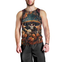 Day of Dead Skull Men Tank Top Sugar Skull Musican - Wonder Print Shop