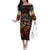 Day of Dead Skull Off The Shoulder Long Sleeve Dress Sugar Skull Musican - Wonder Print Shop