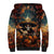 Day of Dead Skull Sherpa Hoodie Sugar Skull Musican - Wonder Print Shop