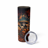 Day of Dead Skull Skinny Tumbler Sugar Skull Musican - Wonder Print Shop