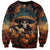 Day of Dead Skull Sweatshirt Sugar Skull Musican - Wonder Print Shop