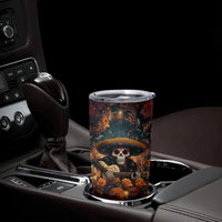 Day of Dead Skull Tumbler Cup Sugar Skull Musican - Wonder Print Shop