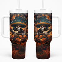 Day of Dead Skull Tumbler With Handle Sugar Skull Musican - Wonder Print Shop