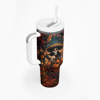 Day of Dead Skull Tumbler With Handle Sugar Skull Musican - Wonder Print Shop