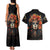 Day of Dead Lady Couples Matching Tank Maxi Dress and Hawaiian Shirt Sugar Skull Rose Lady - Wonder Print Shop