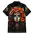 Day of Dead Lady Family Matching Off Shoulder Maxi Dress and Hawaiian Shirt Sugar Skull Rose Lady - Wonder Print Shop