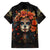 Day of Dead Lady Family Matching Short Sleeve Bodycon Dress and Hawaiian Shirt Sugar Skull Rose Lady - Wonder Print Shop