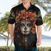 Day of Dead Lady Hawaiian Shirt Sugar Skull Rose Lady - Wonder Print Shop