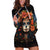 Day of Dead Lady Hoodie Dress Sugar Skull Rose Lady - Wonder Print Shop