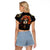 Day of Dead Lady Raglan Cropped T Shirt Sugar Skull Rose Lady - Wonder Print Shop