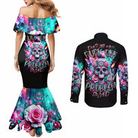 rose-skull-couples-matching-mermaid-dress-and-long-sleeve-button-shirt-fuck-off-problem-solved