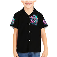 Rose Skull Family Matching Mermaid Dress and Hawaiian Shirt Fuck Off Problem Solved - Wonder Print Shop