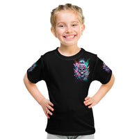 Rose Skull Kid T Shirt Fuck Off Problem Solved - Wonder Print Shop