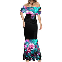 Rose Skull Mermaid Dress Fuck Off Problem Solved - Wonder Print Shop