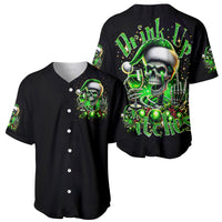 Christmas Skull Baseball Jersey Drink Up Bitches - Wonder Print Shop