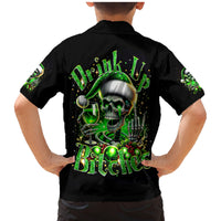 Christmas Skull Family Matching Mermaid Dress and Hawaiian Shirt Drink Up Bitches - Wonder Print Shop