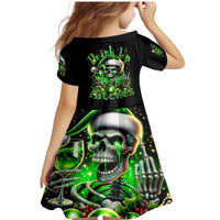 Christmas Skull Family Matching Mermaid Dress and Hawaiian Shirt Drink Up Bitches - Wonder Print Shop