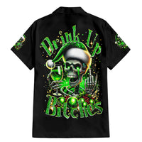 Christmas Skull Family Matching Mermaid Dress and Hawaiian Shirt Drink Up Bitches - Wonder Print Shop